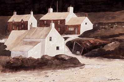 'Abereiddy Cottages' by John Knapp-Fisher