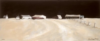 'Farm Buildings on the Ridge' by John Knapp-Fisher