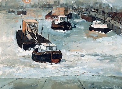 'Thames Tug Boats' by John Knapp-Fisher